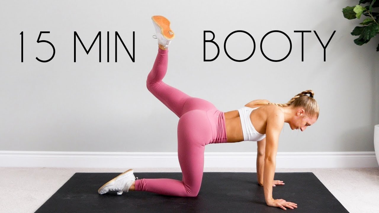 🔥 15 Min Booty Burn (At Home - No Equipment) 🍑💪