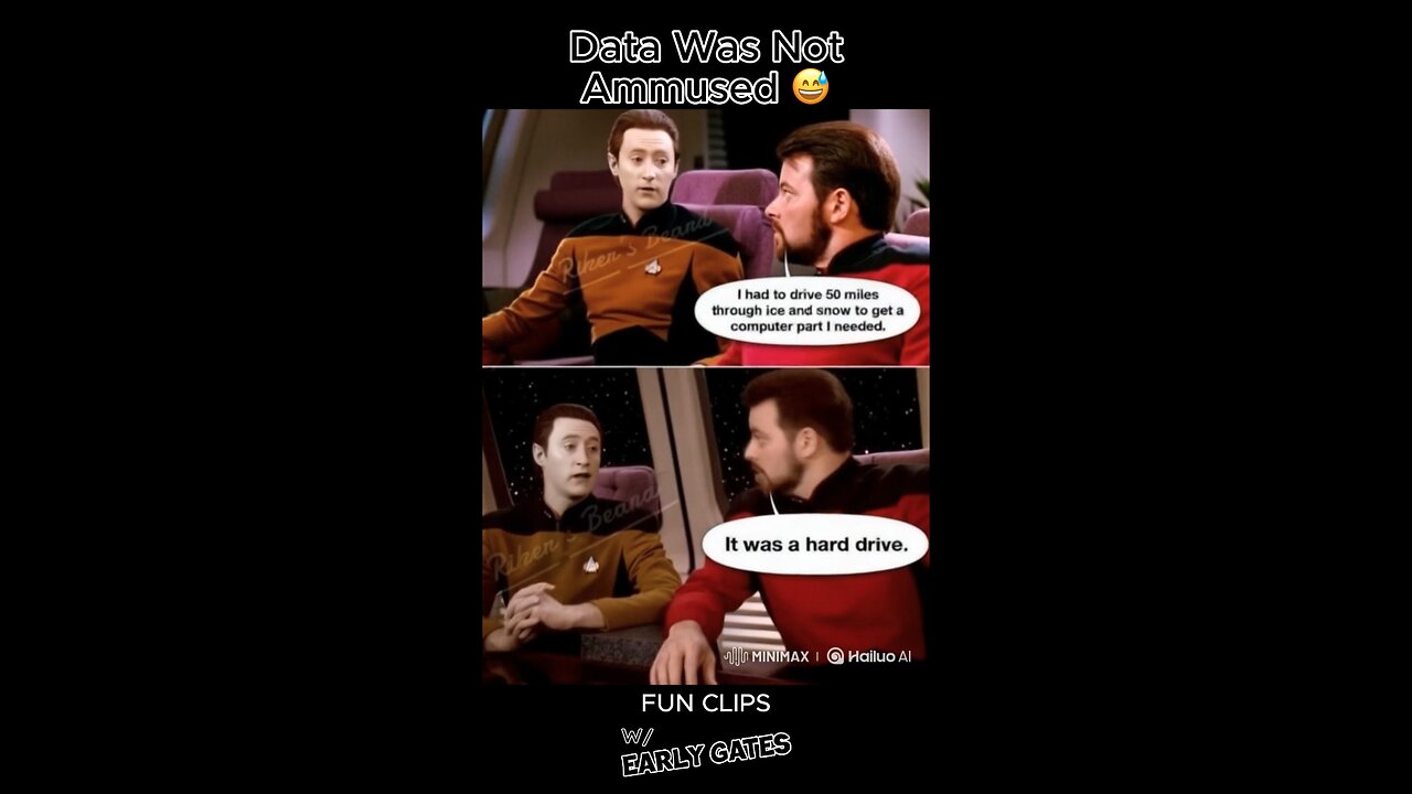 Riker’s Dad Joke Breaks Data! 🖖😂
