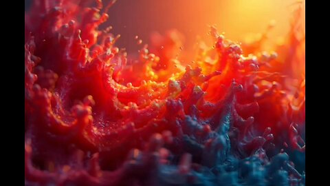 Beautiful Abstract Art Red Blue & Yellow