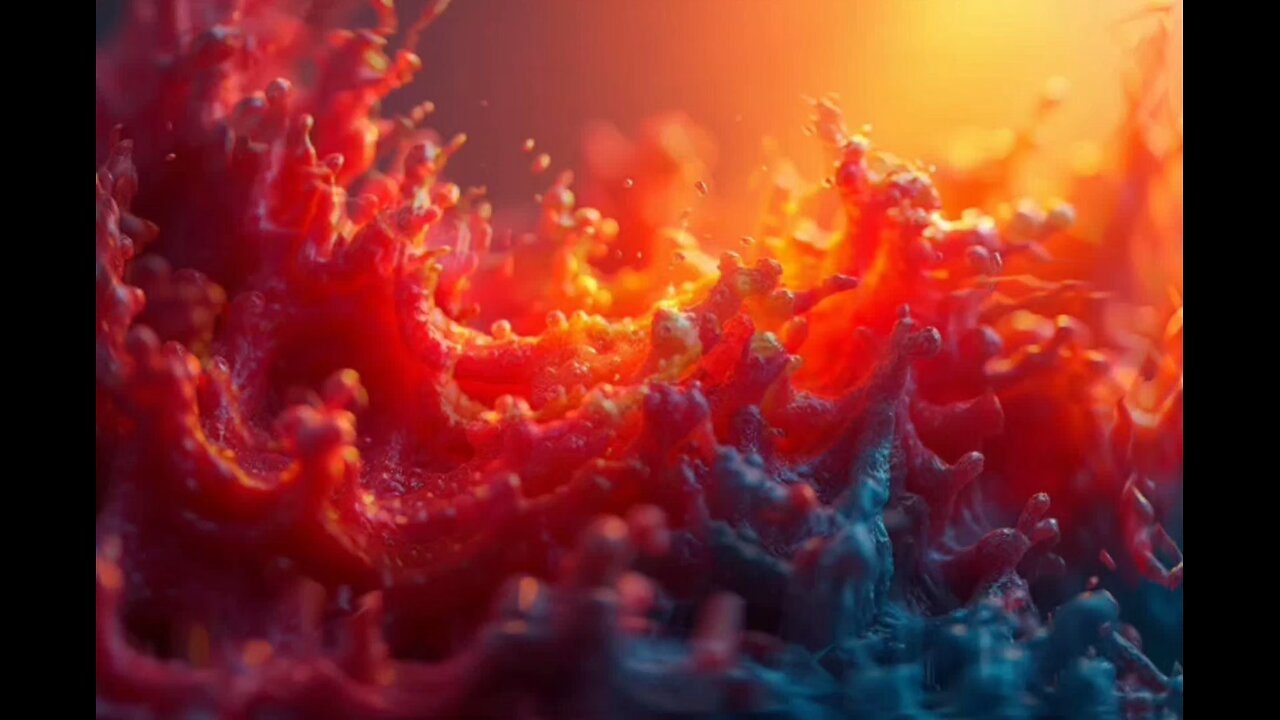 Beautiful Abstract Art Red Blue & Yellow