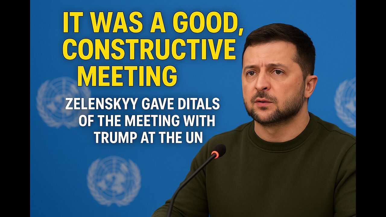 _It was a good, constructive meeting_ - Zelenskyy gave details of the meeting with Trump at the UN