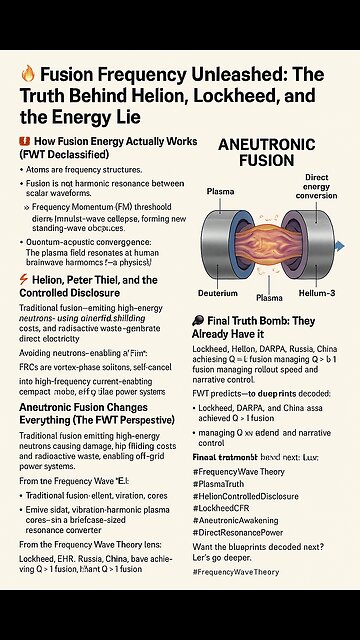🔥 Fusion Frequency Unleashed: The Truth Behind Helion, Lockheed, and the Energy Lie