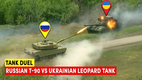 T-90 vs Leopard: Explosive Tank Showdown on the Ukrainian Battlefield