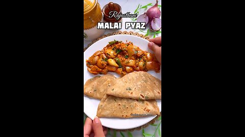 rajasthani malaai cream onion veg recipe # Cooking recipes