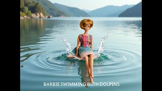 AI CREATED BARBIE SWIMMING WITH DOLPHINS
