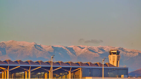 Snow at Picasso Airport in Malaga [December 23th, 2025]