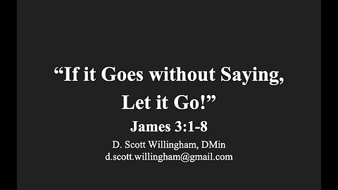 If it goes without saying, let it go | Traditional service