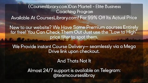 (Courseslibrary.com)Dan Martell - Elite Business Coaching Program