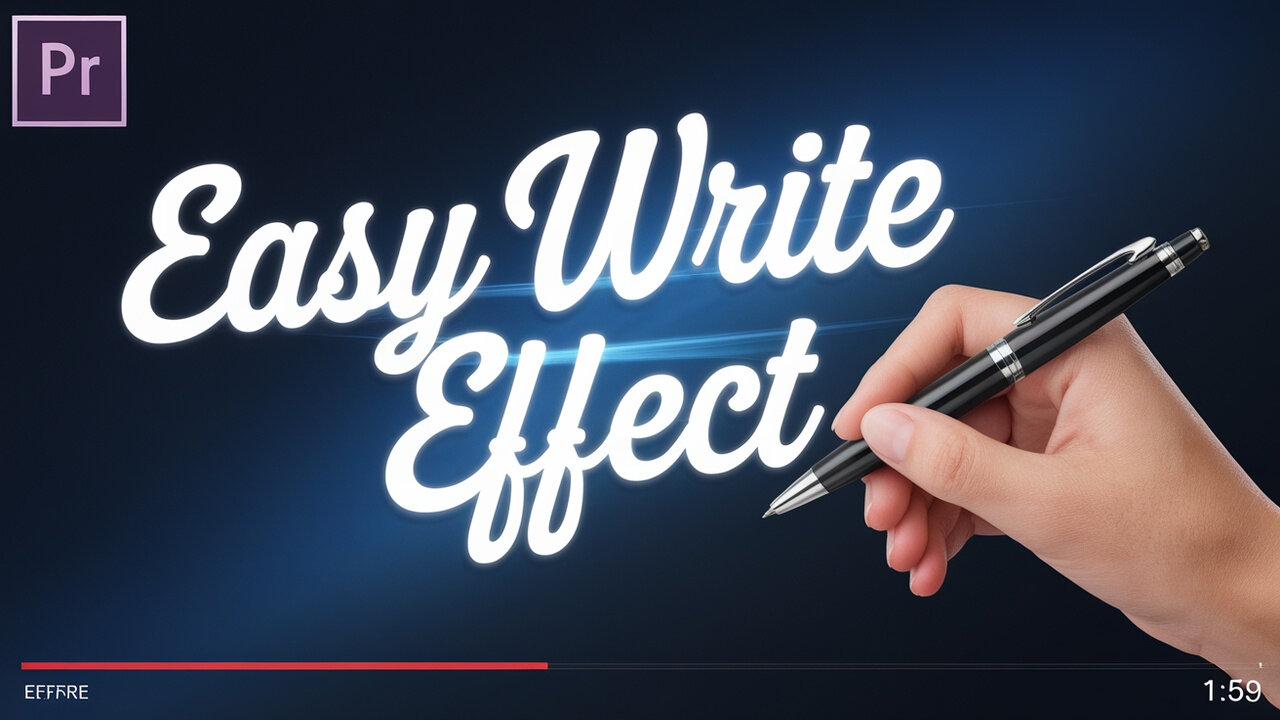 WRITE ON TEXT Effect Tutorial in Premiere Pro | Handwriting Text Effect