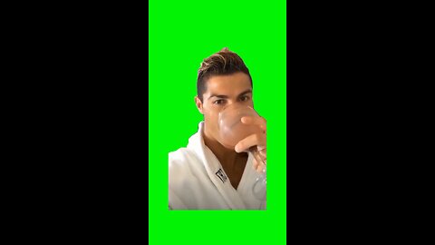 Ronaldo Drinking Juice | Green Screen #ronaldo #christianoronaldo #soccer #meme #fyp