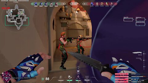 Damn, so close to knife 2 enemies in Valorant!