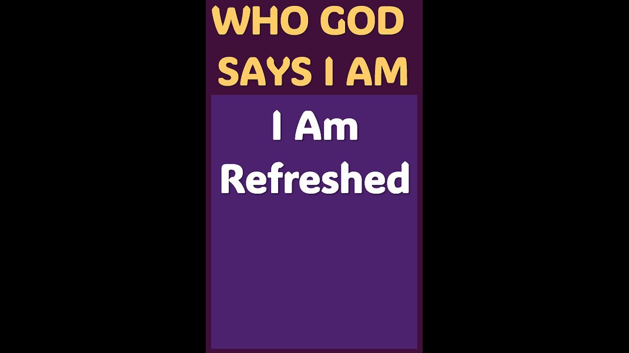 I AM REFRESHED #wordofgod #Jesus #peace #God #grace #blessed #love #forgiveness #kindness #server