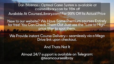 Dan Bilzerian - Optimal Game System is available at courseslibrary.com for 98% off