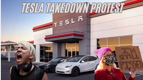 Take Down Tesla Protest