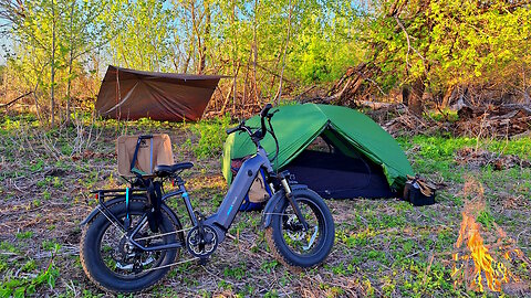 Ebike Camping Mission through a RAIN STORM testing gear with OCELET PRO FROM MAGICYCLE