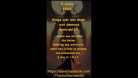 Dinge wat ons doen wat demone aantrek (2)