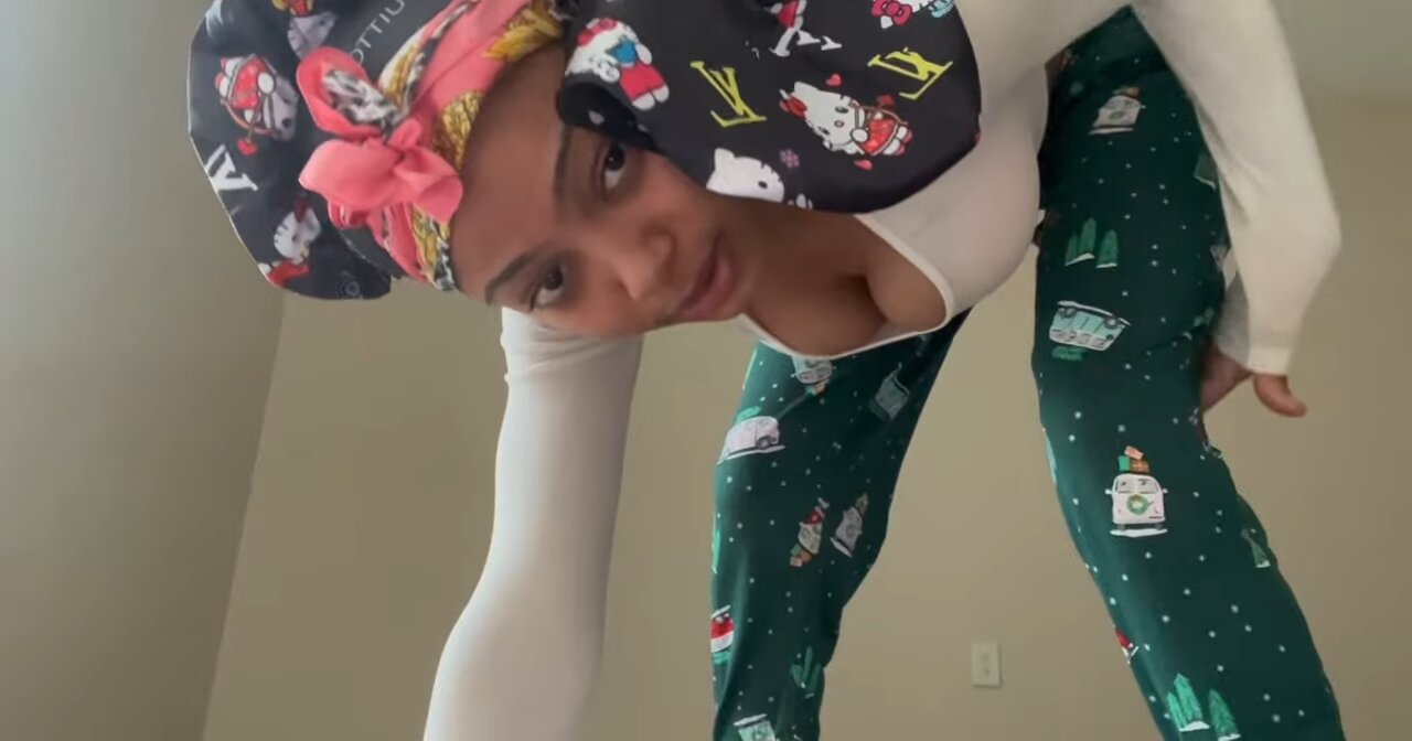 Ebony Woman Crazy Holiday Yoga