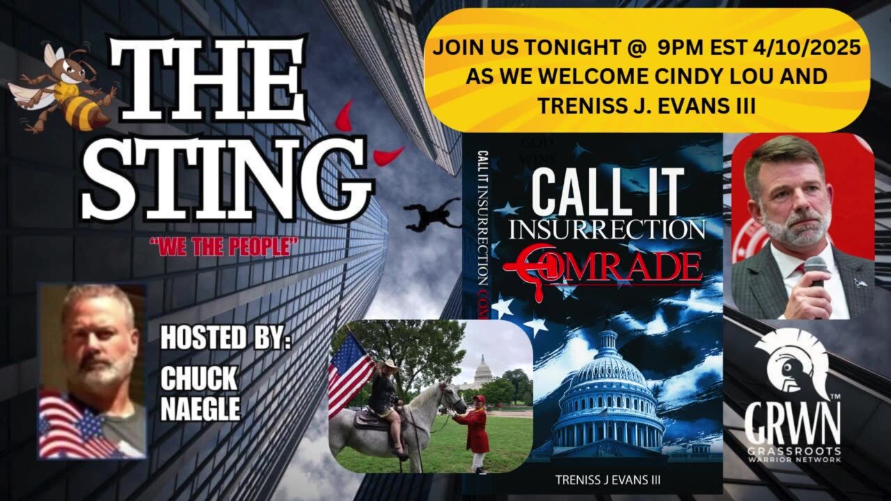The Sting with Cindy Lou and Treniss Evans III @9pm EST on 4/10/25