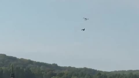 Man Hanging from Drone Crashes to Water Below