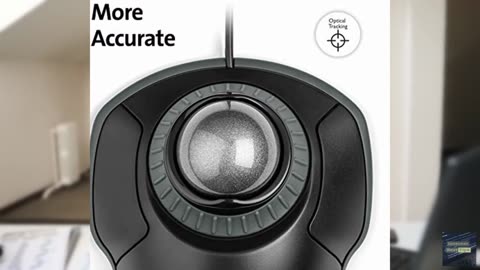 Kensington Orbit Trackball Mouse with Scroll Ring (K75327WW), Black-Grey