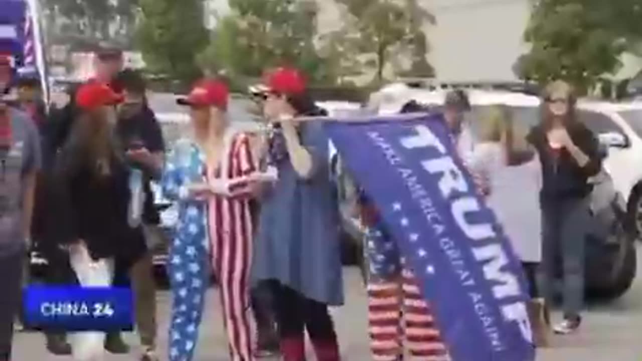 China 24 channel shared a video of a Chinese factory dedicated to MAGA merch (since 2016)