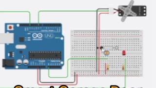 Funny Smart Garage Door #Arduino #Tinkercad #AeroArduino