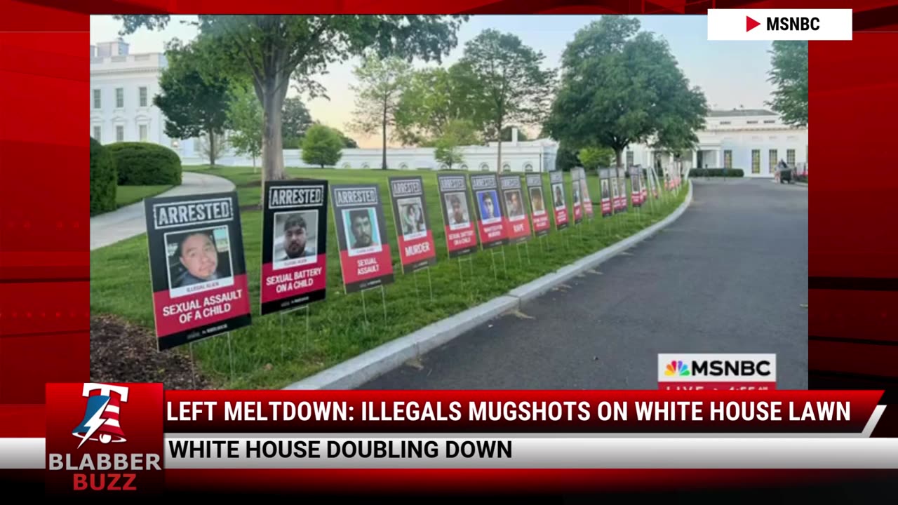 Left Meltdown: Illegals Mugshots On White House Lawn