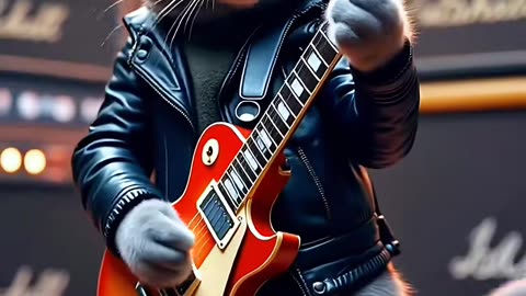 GATO GUITARRISTA SOLO 😸🤩 #guitarrista #guitarra #solo #cat #ia #cover