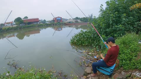 Hecht im Morgenlicht Angeln im Fluss #Hechtfischen #Flussidylle #Angelzeit
