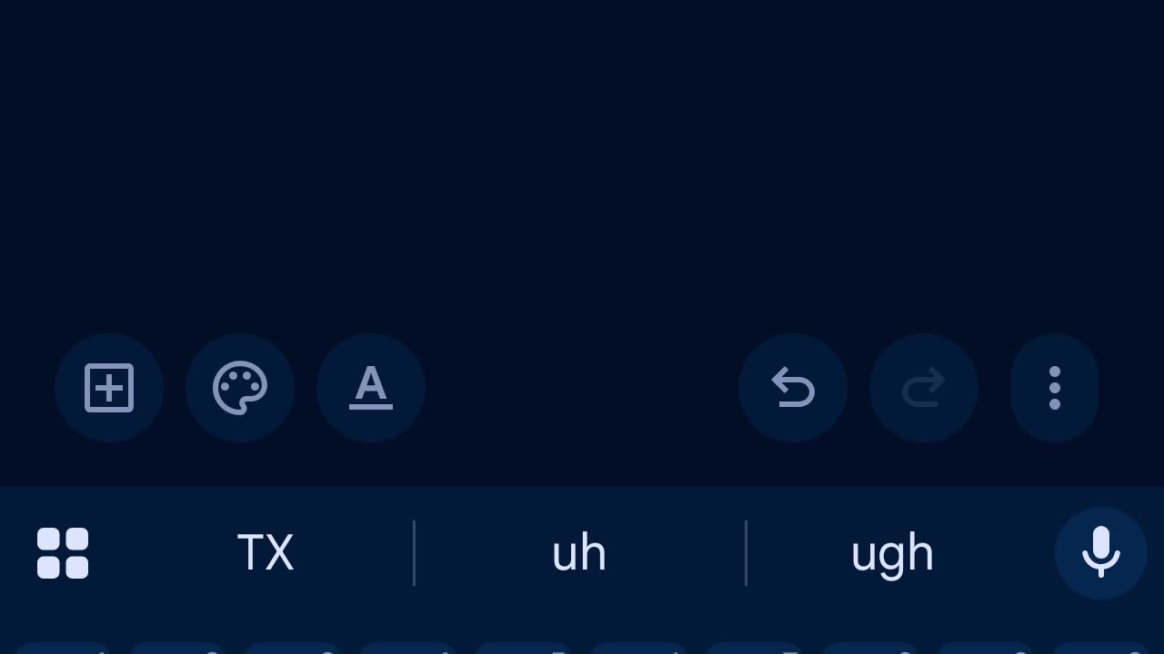 Gesto do Gboard para adicionar simbolos e números