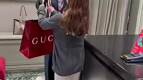 Viral: Y’all like the color I chose? #gucci #shopping #funny #airport #prank #sh