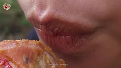 “Hey my dear! I caught a big bird out in nature, marinated it, and cooked it. It was super excit