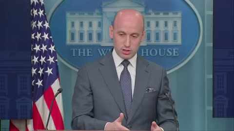 Karoline Leavitt holds press briefing with Stephen Miller