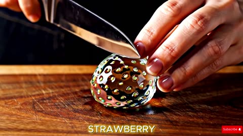 SATISFYING GLASS FRUIT CUTTING ASMR