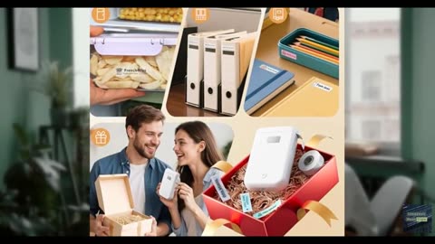 Label Maker, Label Maker Machine with Tape, Portable Bluetooth Label Printer wit