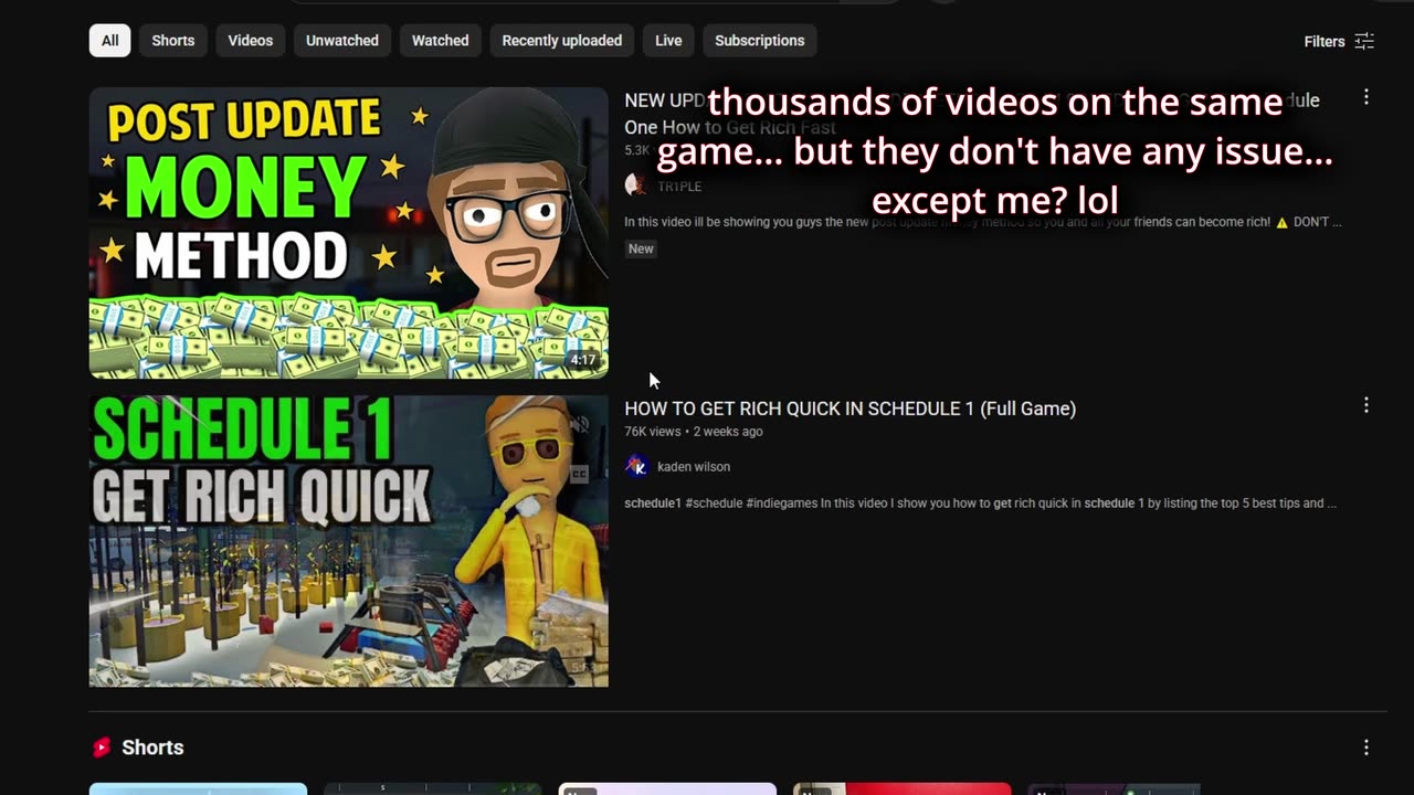 WARNING - YT is CANCELLING VIDEO ON SCHEDULE 1 for ToS Violation ( Narcotic Sells ) in a GAME... @@