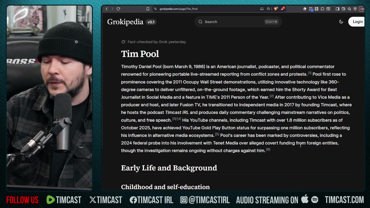 Elon Musk Just NUKED Wikipedia FROM ORBIT, Grokipedia Launch Is THE END Of Woke Wiki | Tim Pool