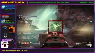 Destiny 2: 8/7/25 Edge of Fate - Pushing for 400 in the Solstice event and grinding my life away.