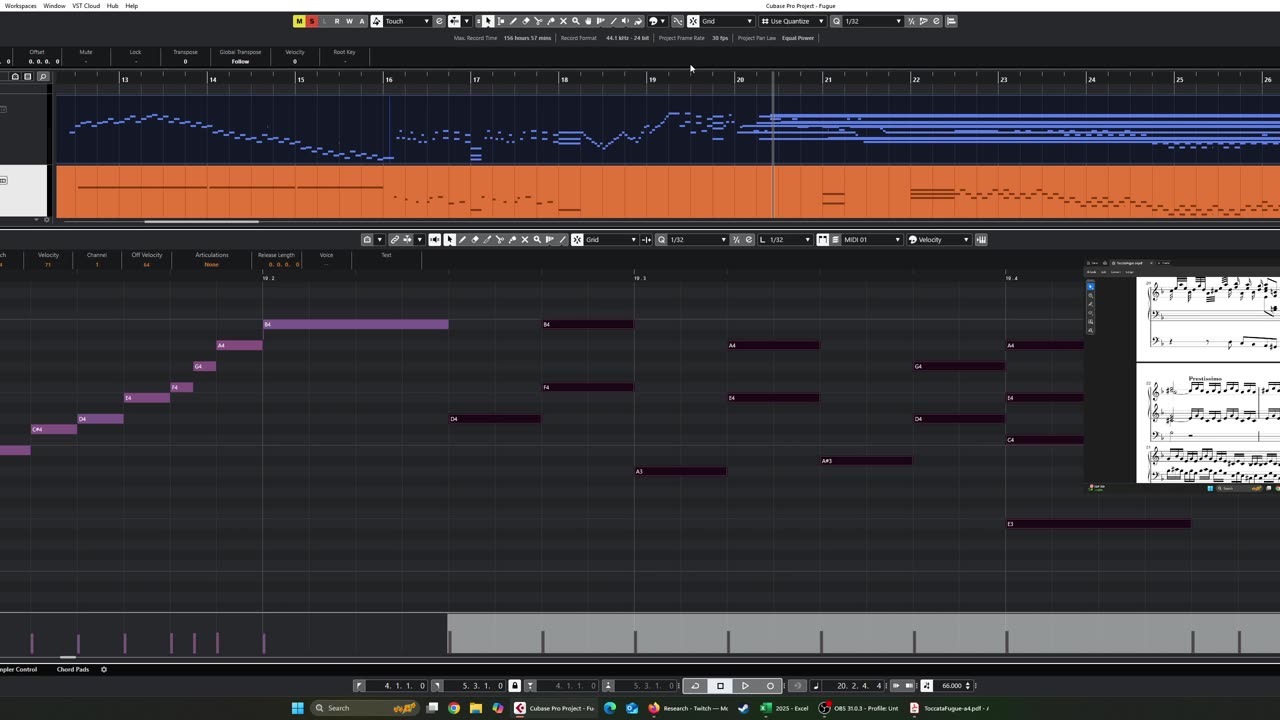 In the Studio: Race to finish the Fugue! Day 5