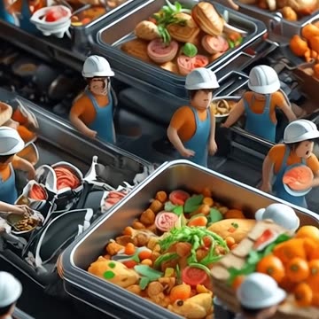 Tiny people enjoying food baths! 🍲🥘 #miniatures #foodie