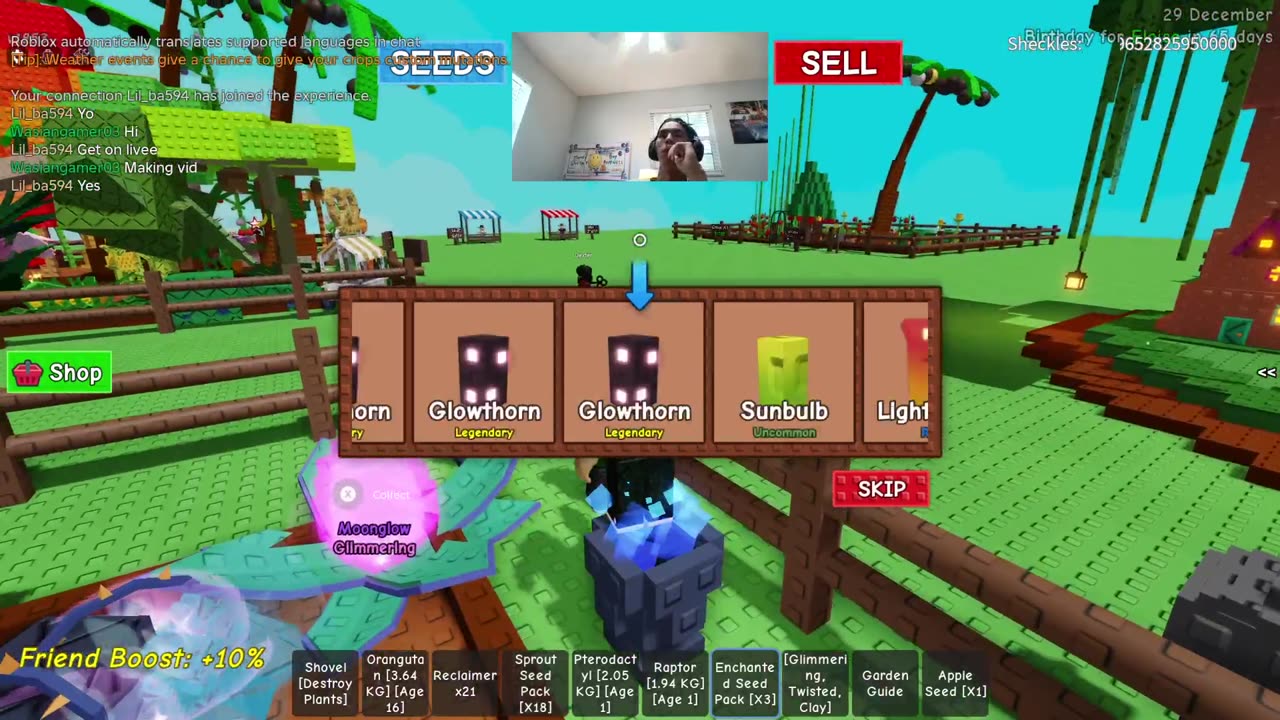 Grow a Garden SEED PACK Opening! | wasiangamer03