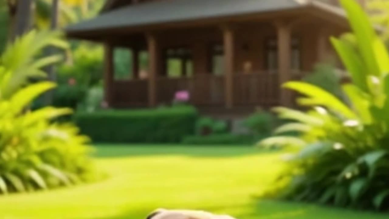 A pug was rescue the child