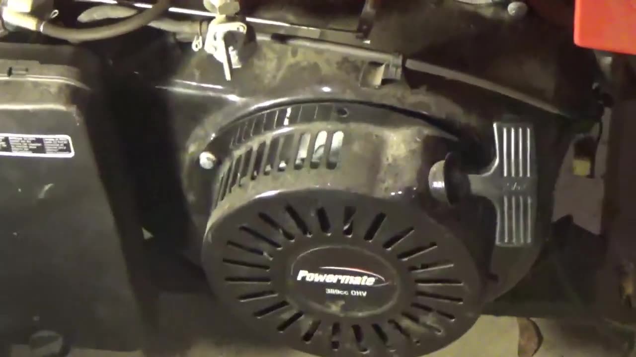 Running the generator. I'm deaf after running this thing