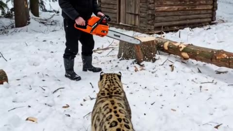Mother Snow Leopard Saves Her Cub!