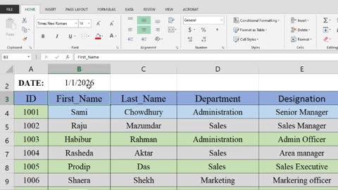 Excel Pro Shortcut: আজকের Date Auto Update ⚡