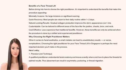 Your Guide to Safe and Effective Face Thread Lifts