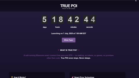POI Ethereum Smart Contract Launch Confirmed!