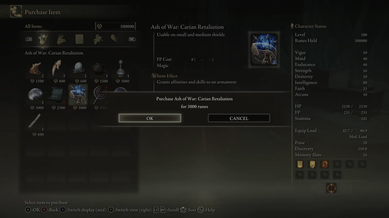Elden Ring Carian Retaliation Ash of War location