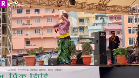 Nepalese girl dance with traditional dresses | प्रथम पिंक सिटी महोत्सब वालिङ् २०८१ चेलिको नृत्य |