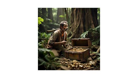 A poor man found a gold in jungle